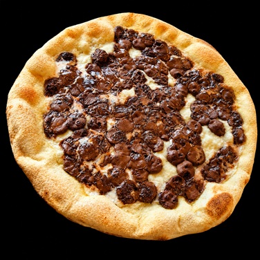 Pizza au chocolat au lait